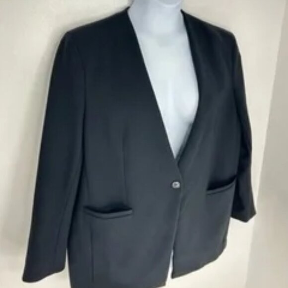 SPANX The Perfect Collarless Blazer Womens XL Black Work Office Business Ladies - Picture 4 of 4